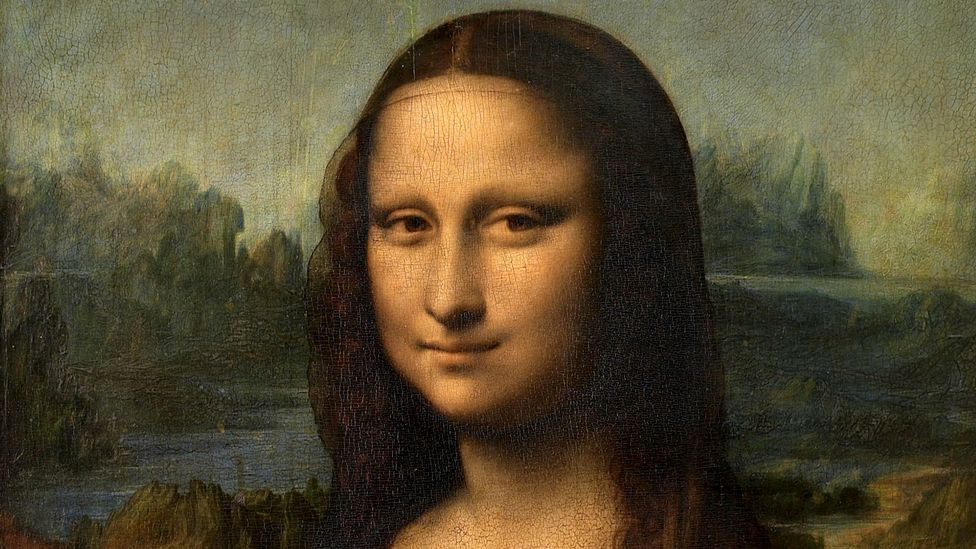 Mona Lisa đeo một loại mạng che mặt mỏng dành cho phụ nữ mang thai. Ảnh: DW.