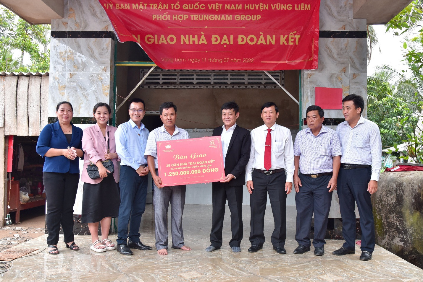 25 căn nhà đã được Trungnam Group hoàn thiện và trao tặng cho người dân.