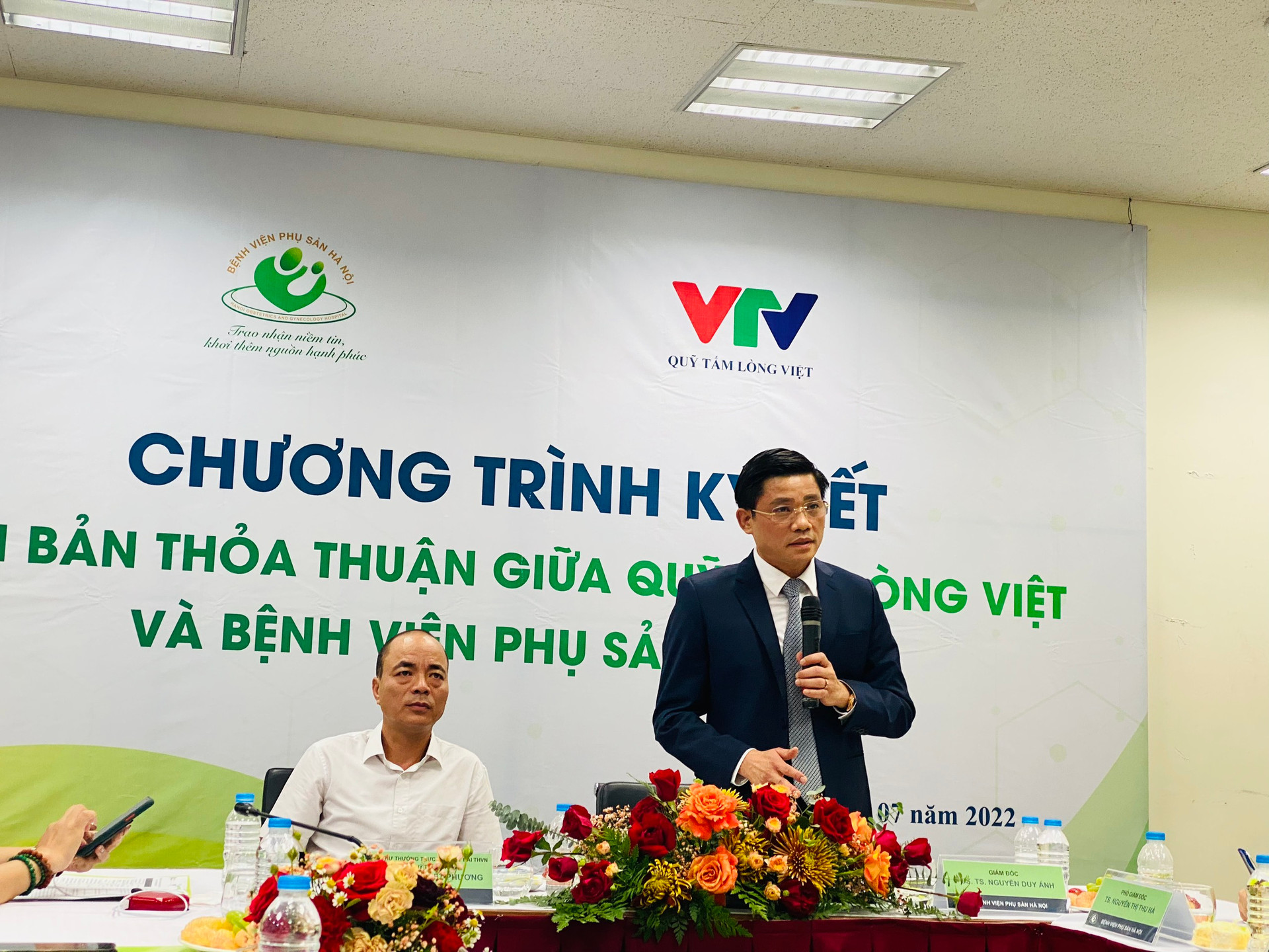 PGS. TS Nguyễn Duy Ánh, Giám đốc Bệnh viện Phụ sản HN phát biểu tại chương trình.