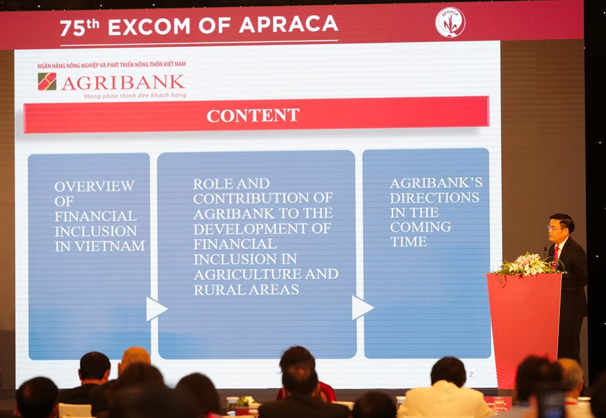 Ông Vũ Tấn Bằng - Trưởng Ban Kế hoạch Chiến lược Agribank chia sẻ những kinh nghiệm của Agribank đối với phát triển tài chính toàn diện trong lĩnh vực nông nghiệp, nông thôn.