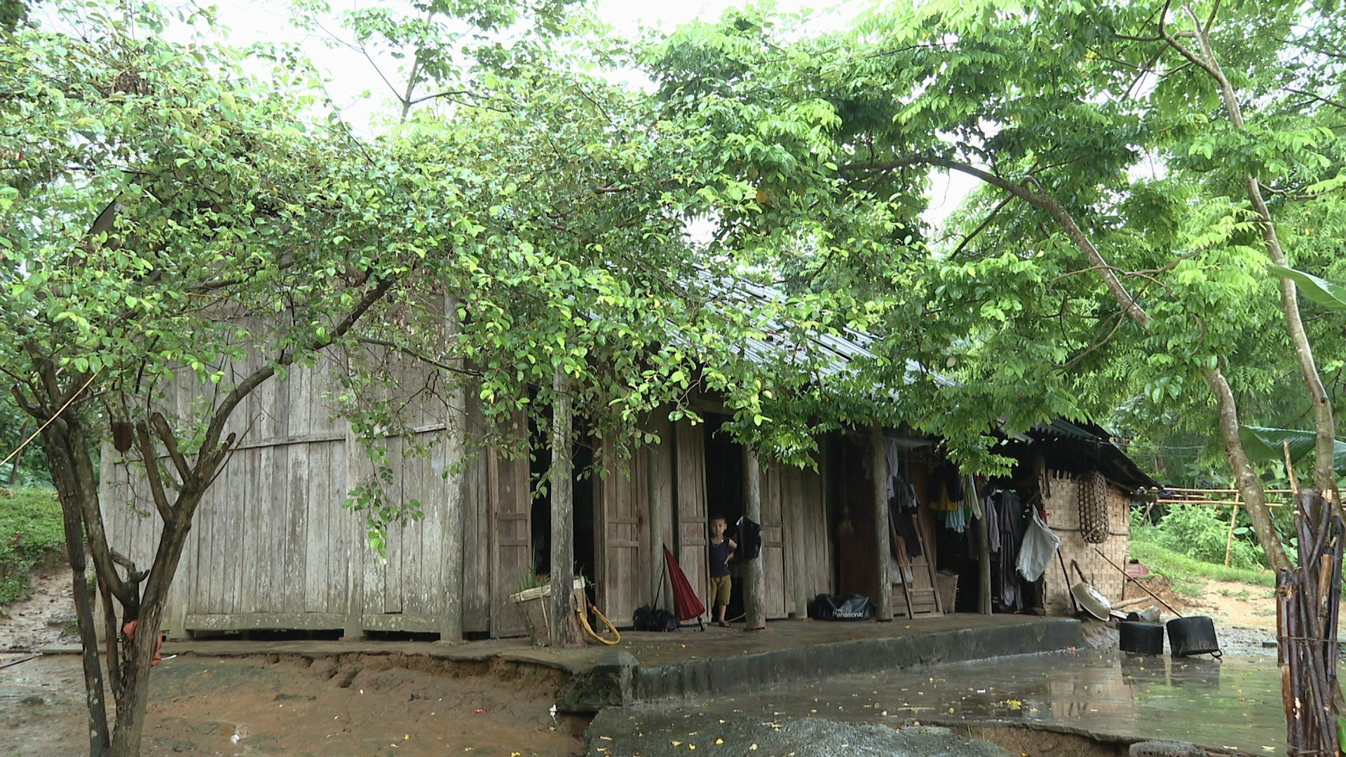 Căn nhà gỗ tuyềnh toàng của gia đình cháu Dư bị hàng xóm dội nước sôi vào người được dư luận quan tâm những ngày gần đây