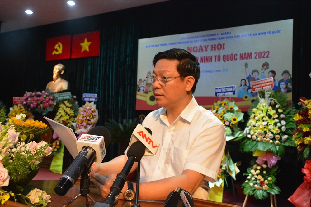 Trần Thanh Lâm, Phó Trưởng ban Tuyên giáo Trung ương phát biểu chỉ đạo tại ngày hội. (Ảnh: Thế Lữ)