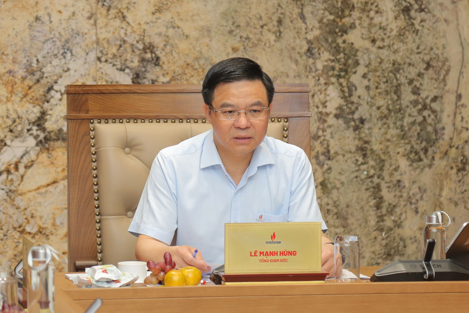 Tổng giám đốc Petrovietnam Lê Mạnh Hùng kết luận Hội nghị.