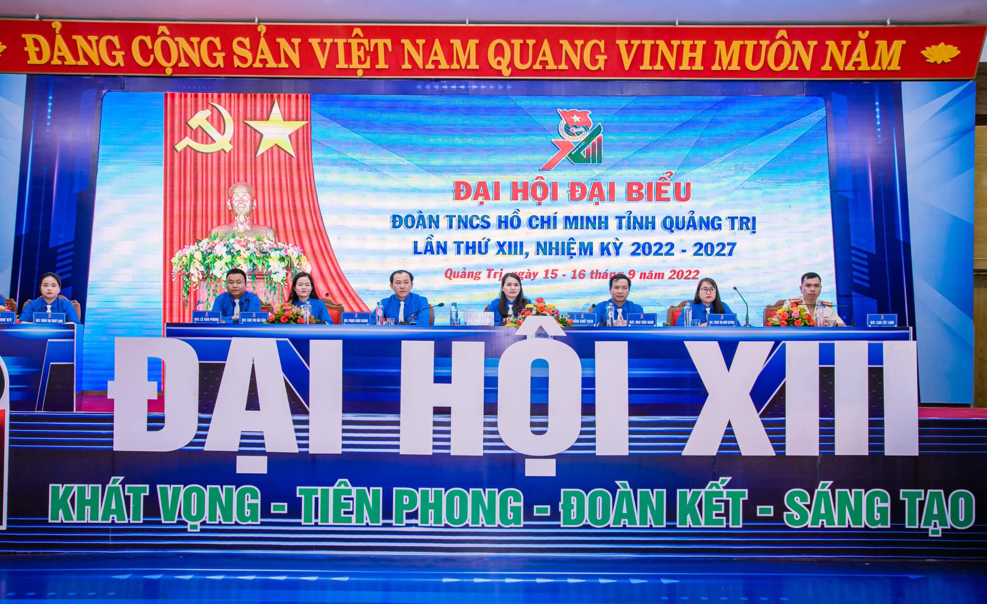 Đại hội đại biểu Đoàn TNCS Hồ Chí Minh tỉnh Quảng Trị lần thứ XIII, nhiệm kỳ 2022 - 2027 diễn ra từ 15 - 16/9.