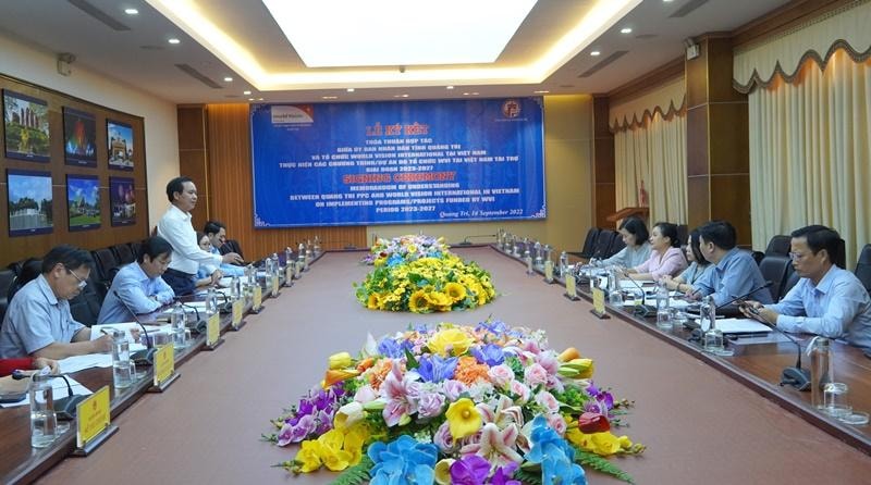 Quang cảnh buổi làm việc. Ảnh: quangtri.gov.vn.