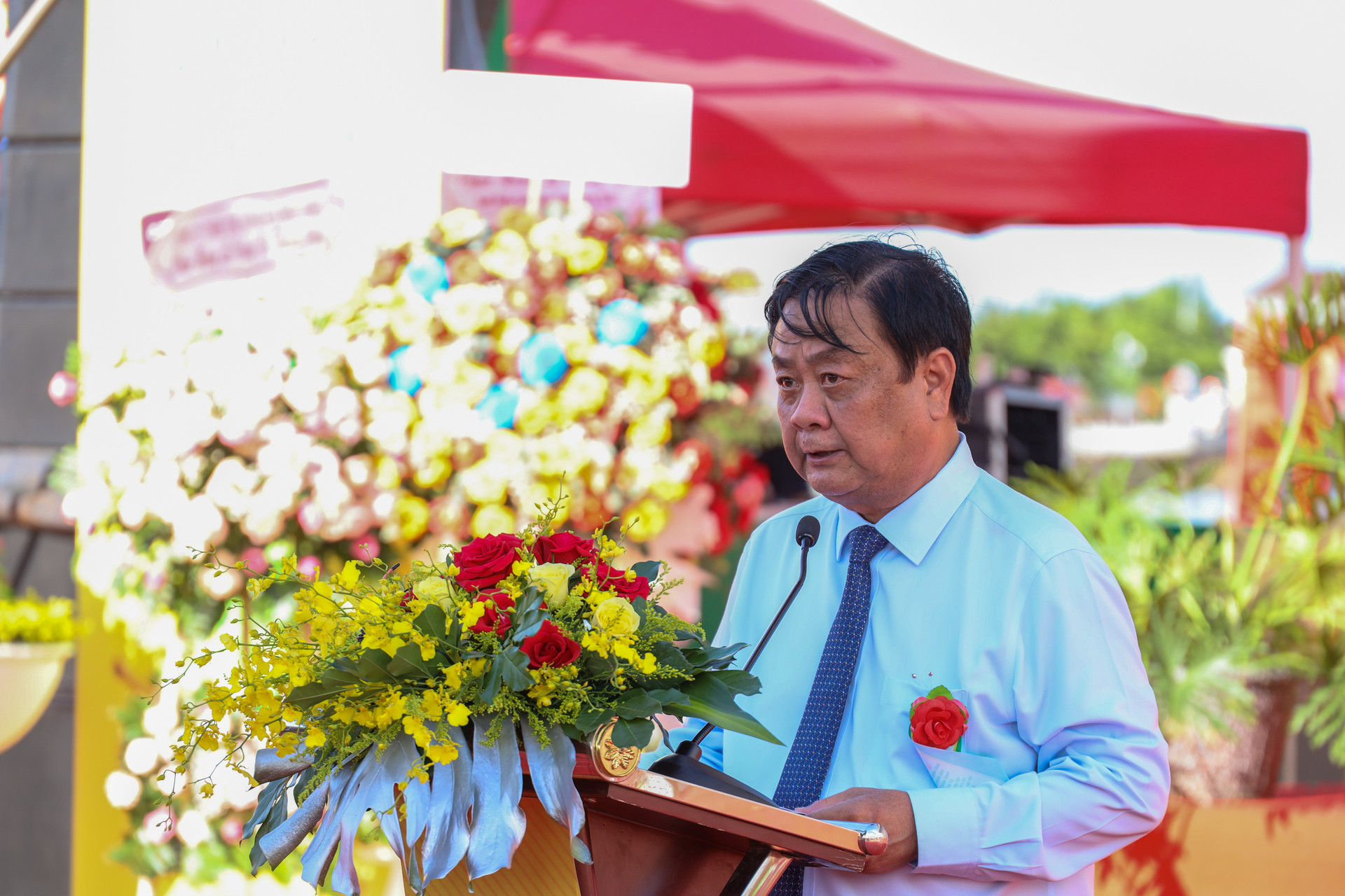 Bộ trưởng Bộ Nông nghiệp và Phát triển nông thôn Lê Minh Hoan phát biểu chỉ đạo tại buổi Lễ.