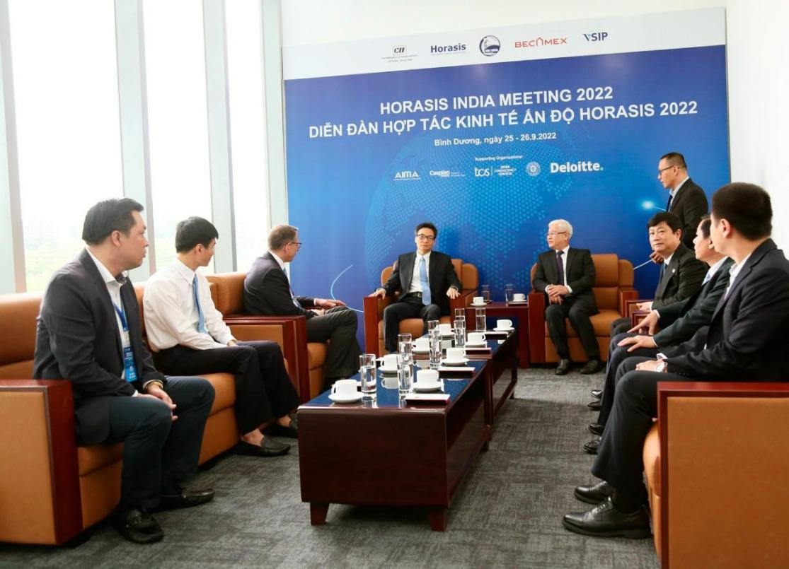 Phó Thủ tướng Vũ Đức Đam đến dự lễ khai mạc Diễn đàn Hợp tác kinh tế Horasis Ấn Độ năm 2022.