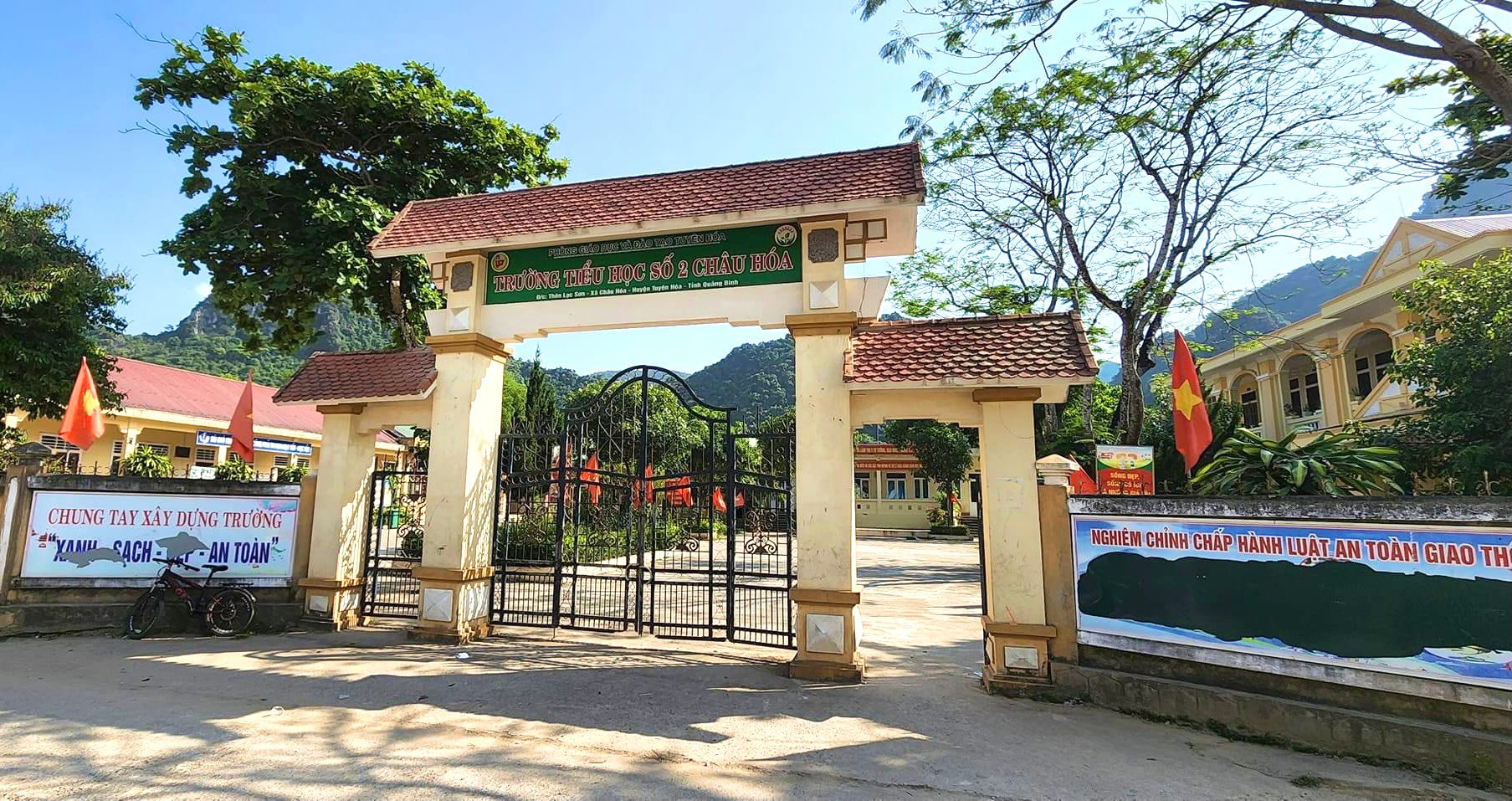Trường tiểu học số 2 Châu Hoá, nơi ông Mai Thanh Huyền công tác.