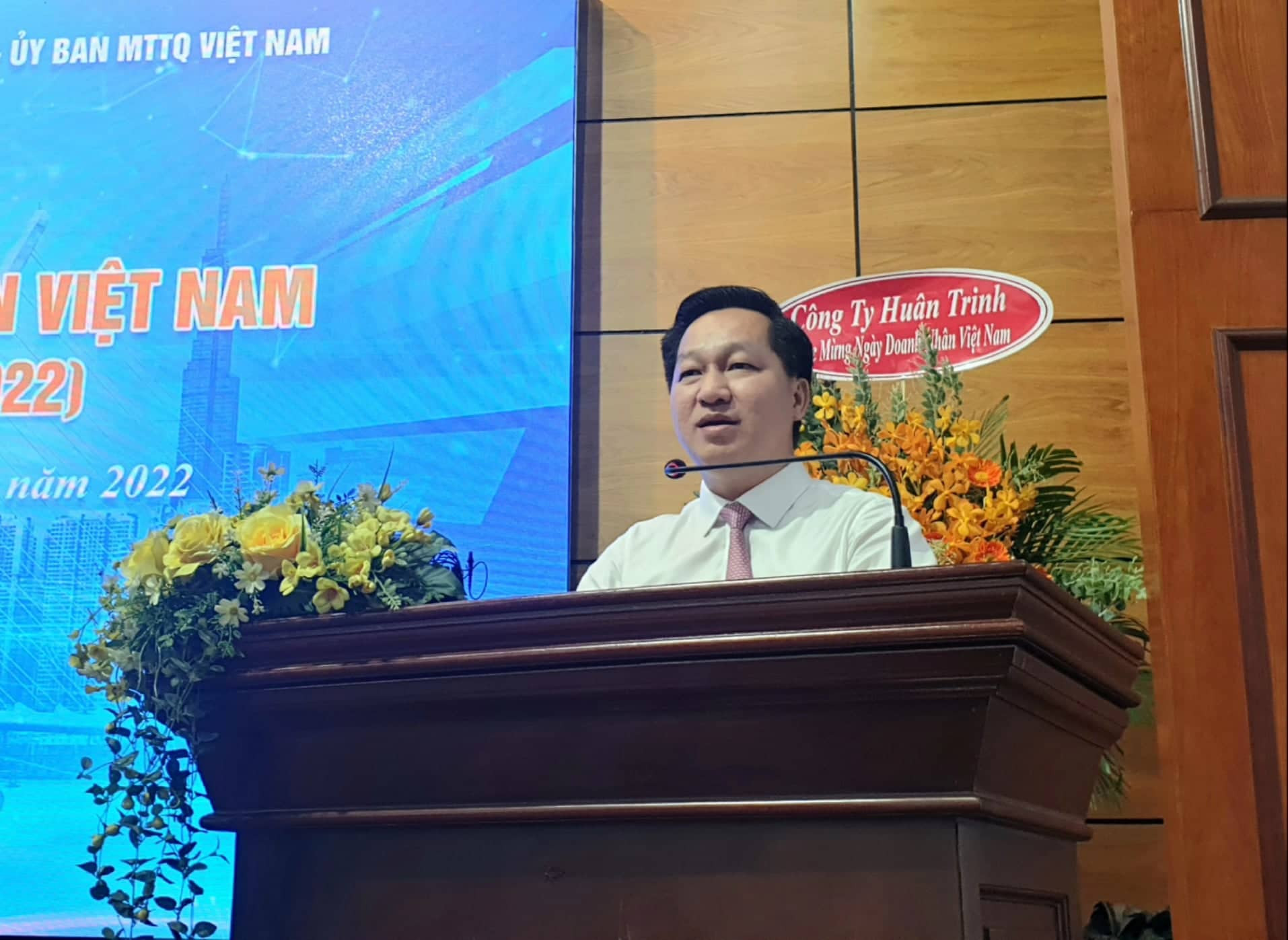 Ông Hoàng Tùng – Chủ tịch UBND TP Thủ Đức (TP HCM) phát biểu tại Hội nghị.