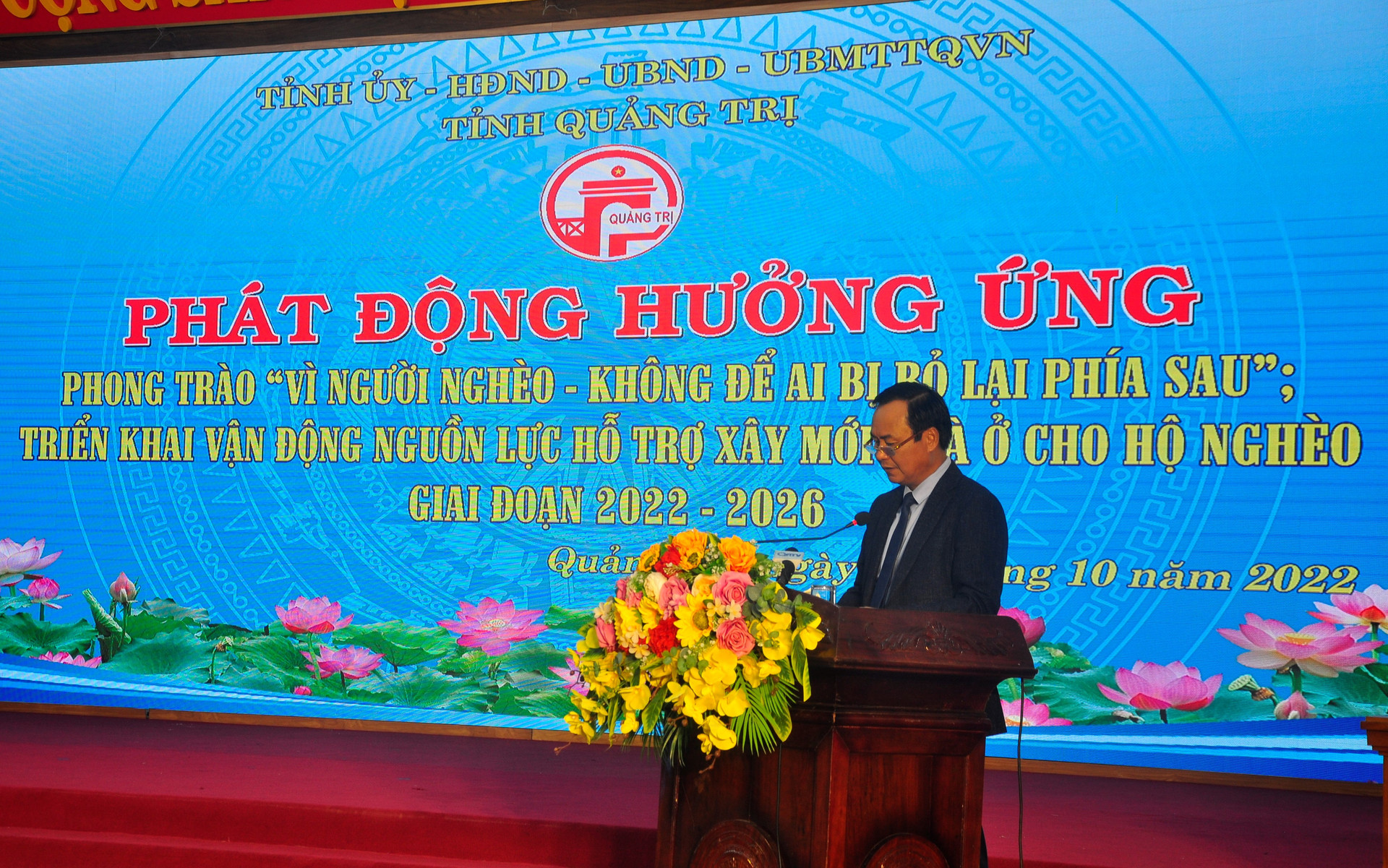 Ông Võ Văn Hưng phát biểu tại buổi lễ.