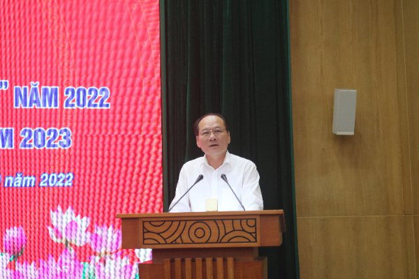 Ông Trần Công Thắng, Chủ tịch Ủy ban MTTQ tỉnh Bắc Giang phát biểu.