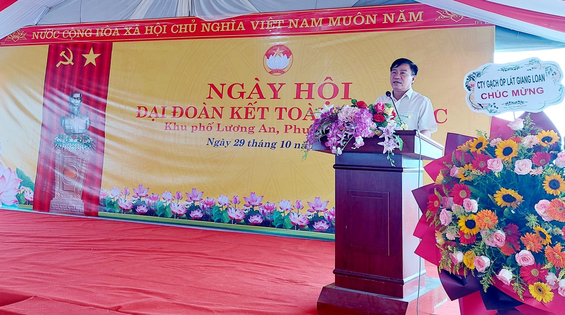 Ông Đào Mạnh Hùng phát biểu tại Ngày hội.