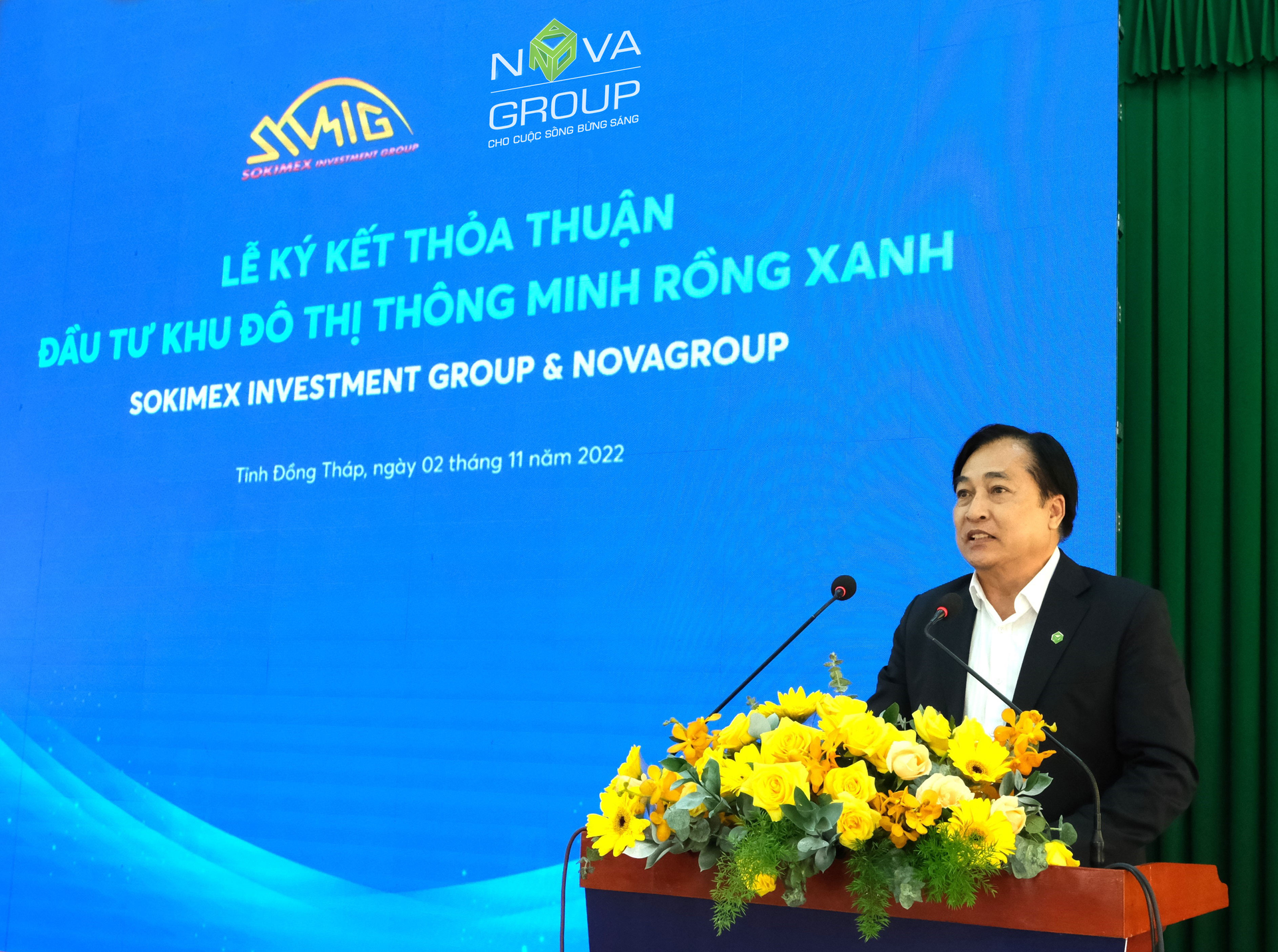 Ông Nguyễn Hiếu Liêm – Phó Chủ tịch HĐQT NovaGroup phát biểu tại Lễ Ký kết.