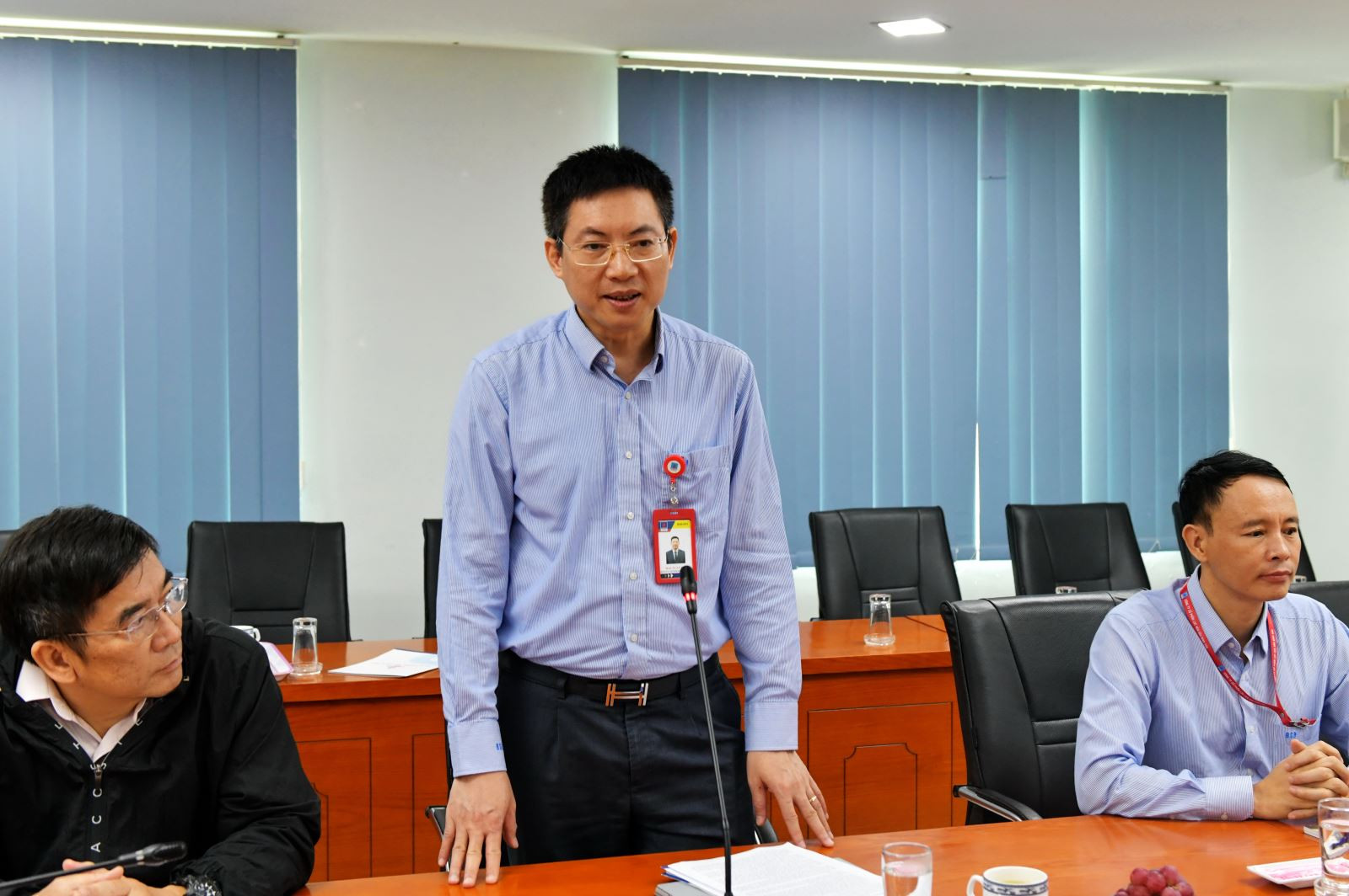 Phó Tổng Giám đốc Mai Tuấn Đạt phát biểu tại buổi làm việc.