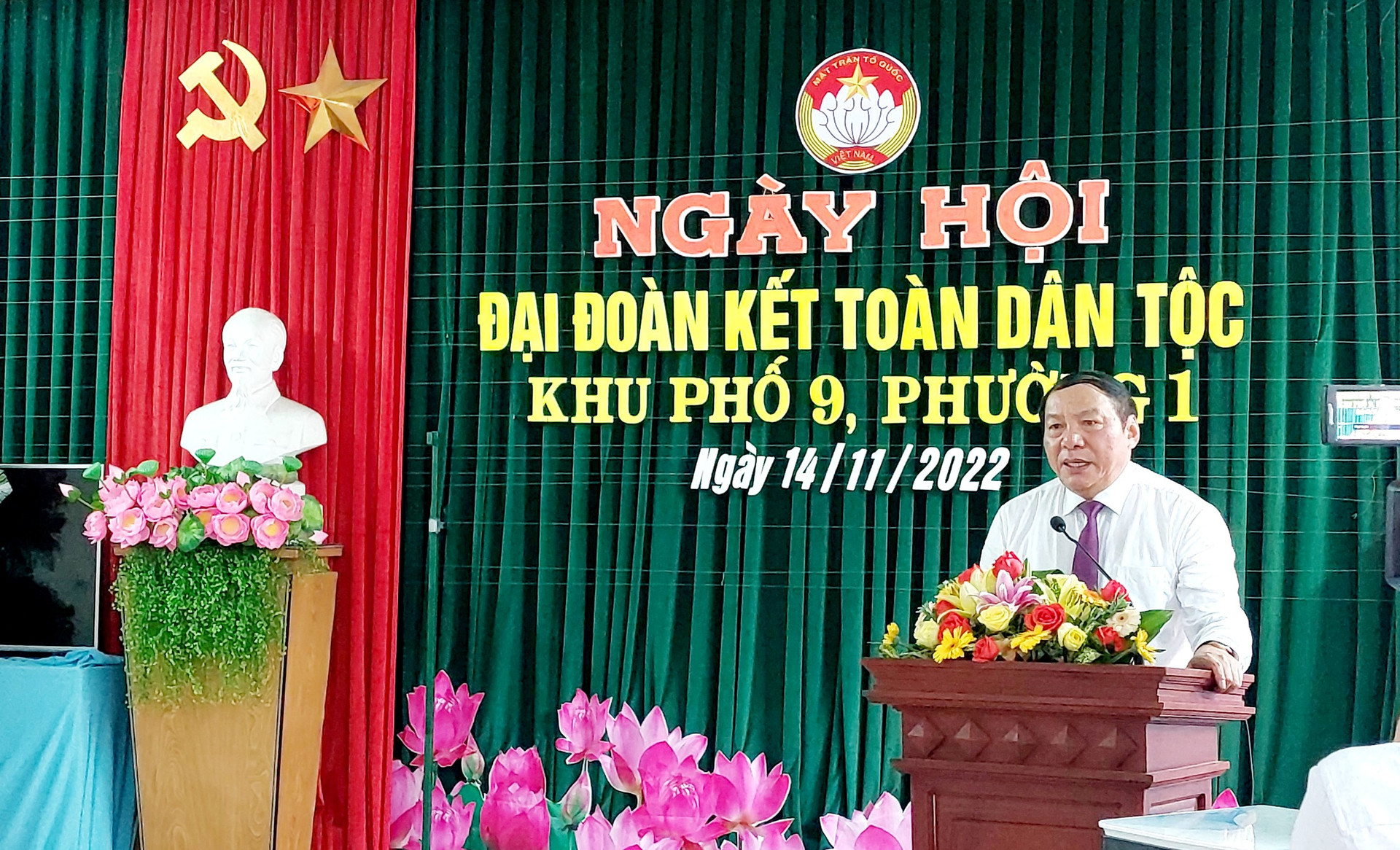 Ông Nguyễn Văn Hùng phát biểu tại Ngày hội.