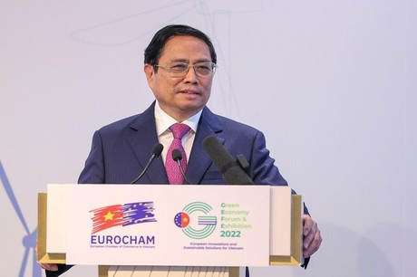 Thủ tướng Phạm Minh Chính tham dự Diễn đàn và Triển lãm kinh tế xanh 2022.