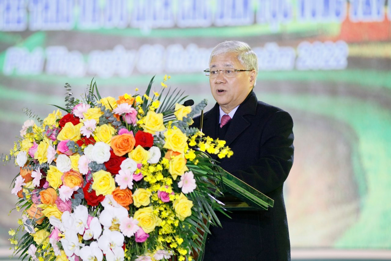 Bí thư Trung ương Đảng, Chủ tịch UBTƯ MTTQ Việt Nam Đỗ Văn Chiến phát biểu tại Ngày hội