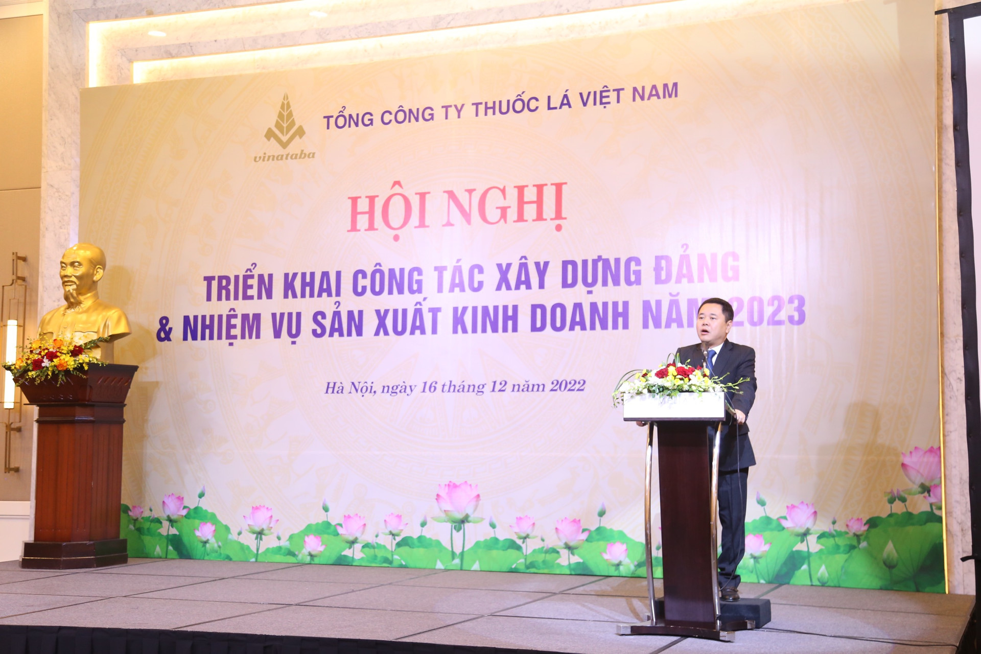 Phó Chủ tịch Ủy ban Quản lý vốn nhà nước tại doanh nghiệp Nguyễn Ngọc Cảnh phát biểu chỉ đạo tại Hội nghị.