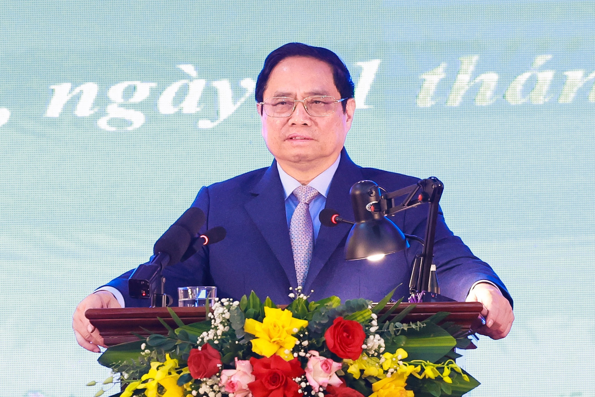 Thủ tướng Chính phủ Phạm Minh Chính phát biểu khai mạc hội nghị. 