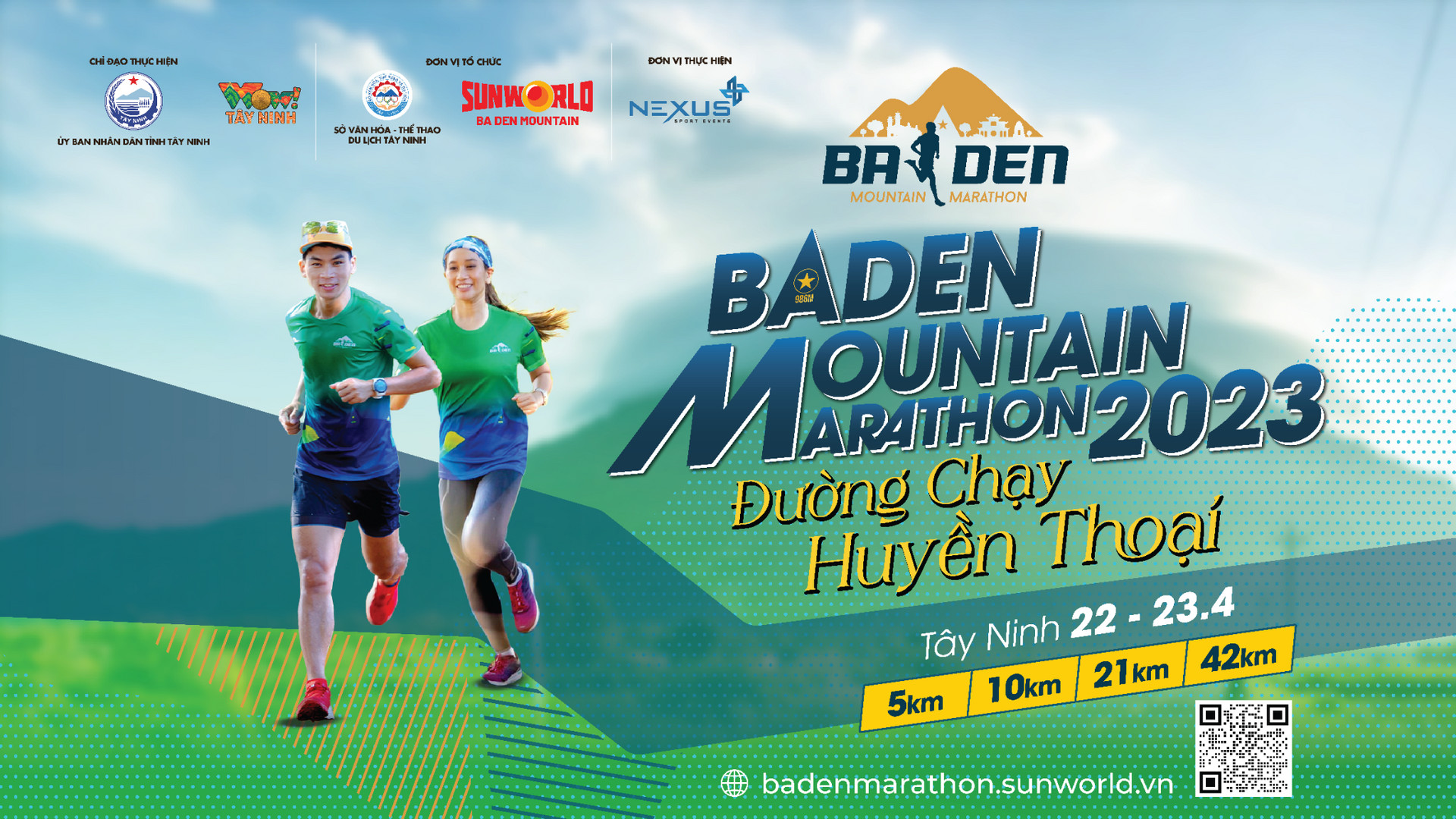 Thanh Vũ và Trọng Nhơn là đại sứ của giải chạy BaDen Mountain Marathon 2023.