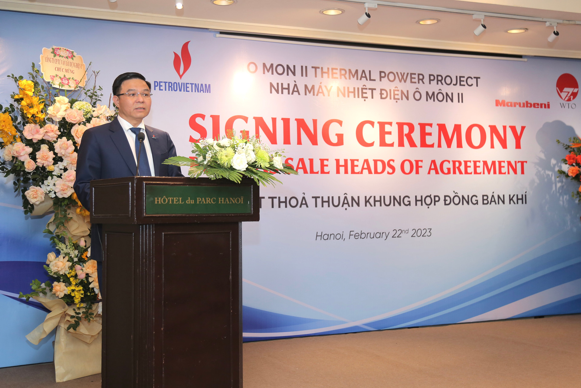 Ông Lê Mạnh Hùng, Tổng giám đốc Petrovietnam phát biểu tại Lễ ký.