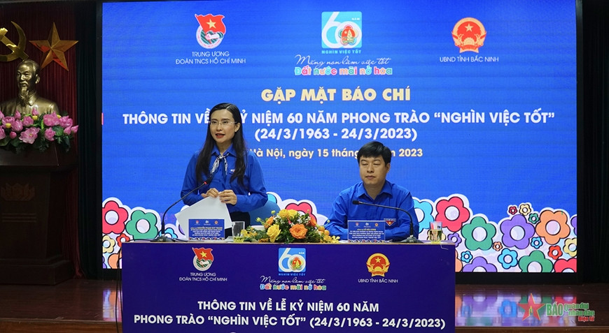 Bà Nguyễn Phạm Duy Trang phát biểu tại buổi gặp mặt.