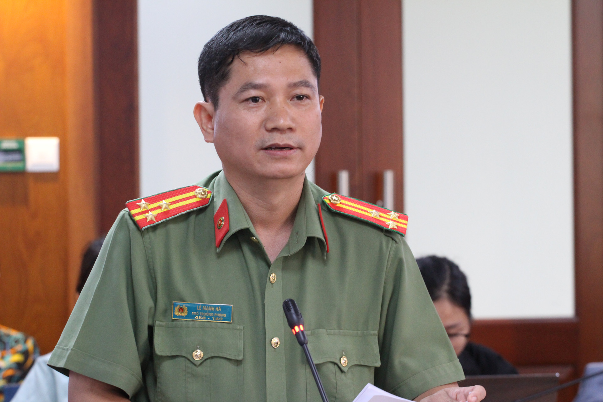Thượng tá Lê Mạnh Hà thông tin rõ về kế hoạch cấp CCCD cho học sinh.