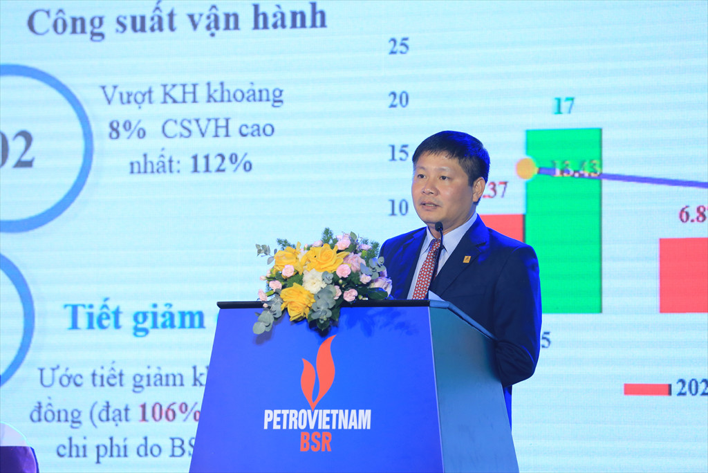 Chủ tịch HĐQT Nguyễn Văn Hội báo cáo hoạt động của Hội đồng quản trị và từng thành viên Hội đồng quản trị năm 2022 và phương hướng nhiệm vụ năm 2023.