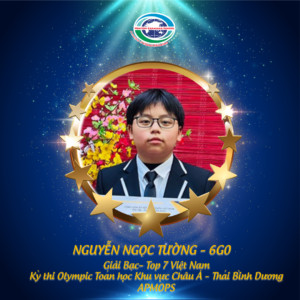 Phạm Quang Hà – 6G0: Giải Đồng. Top 16 Việt Nam.