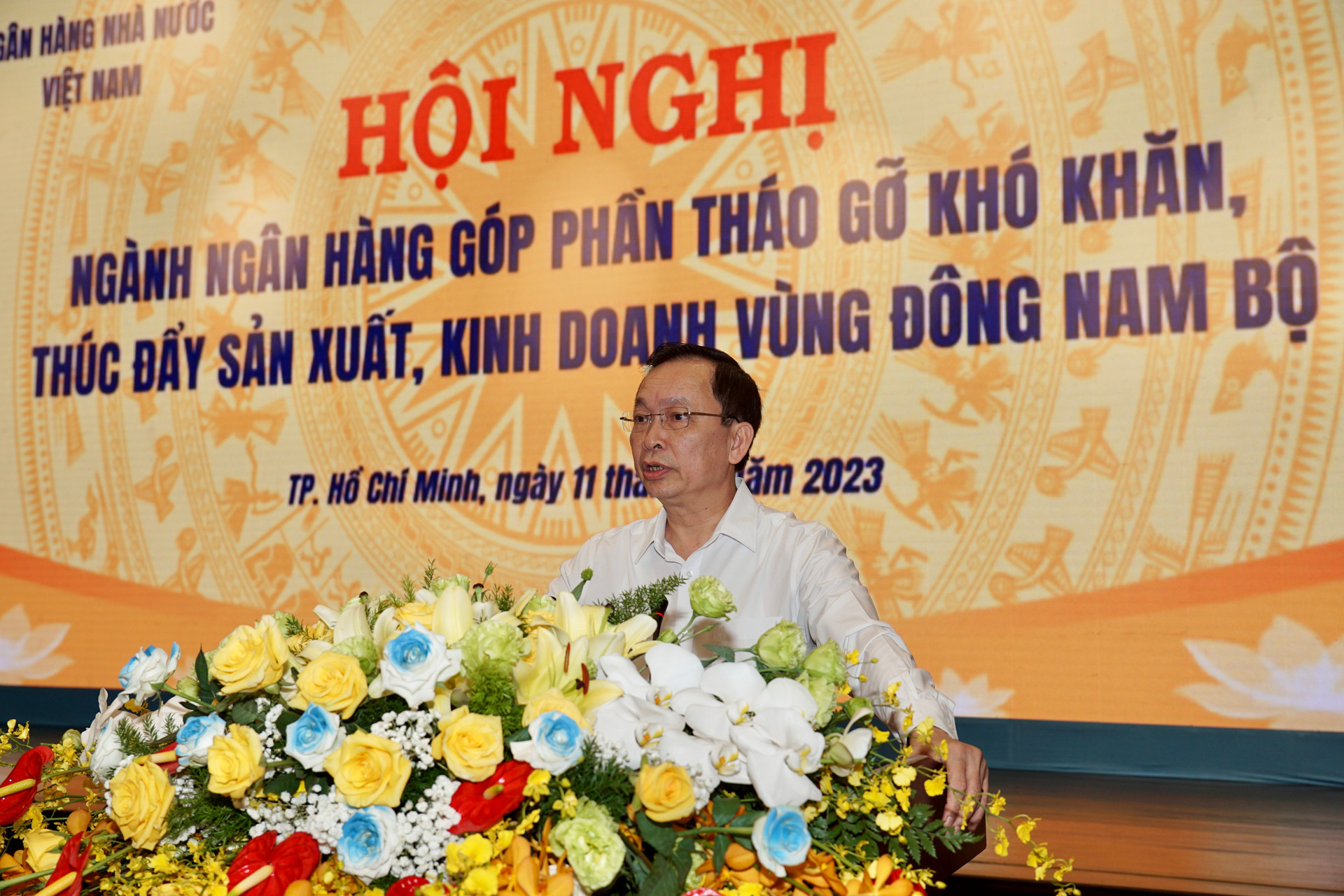 Ông Đào Minh Tú - Phó Thống đốc NHNN phát biểu tại hội nghị.