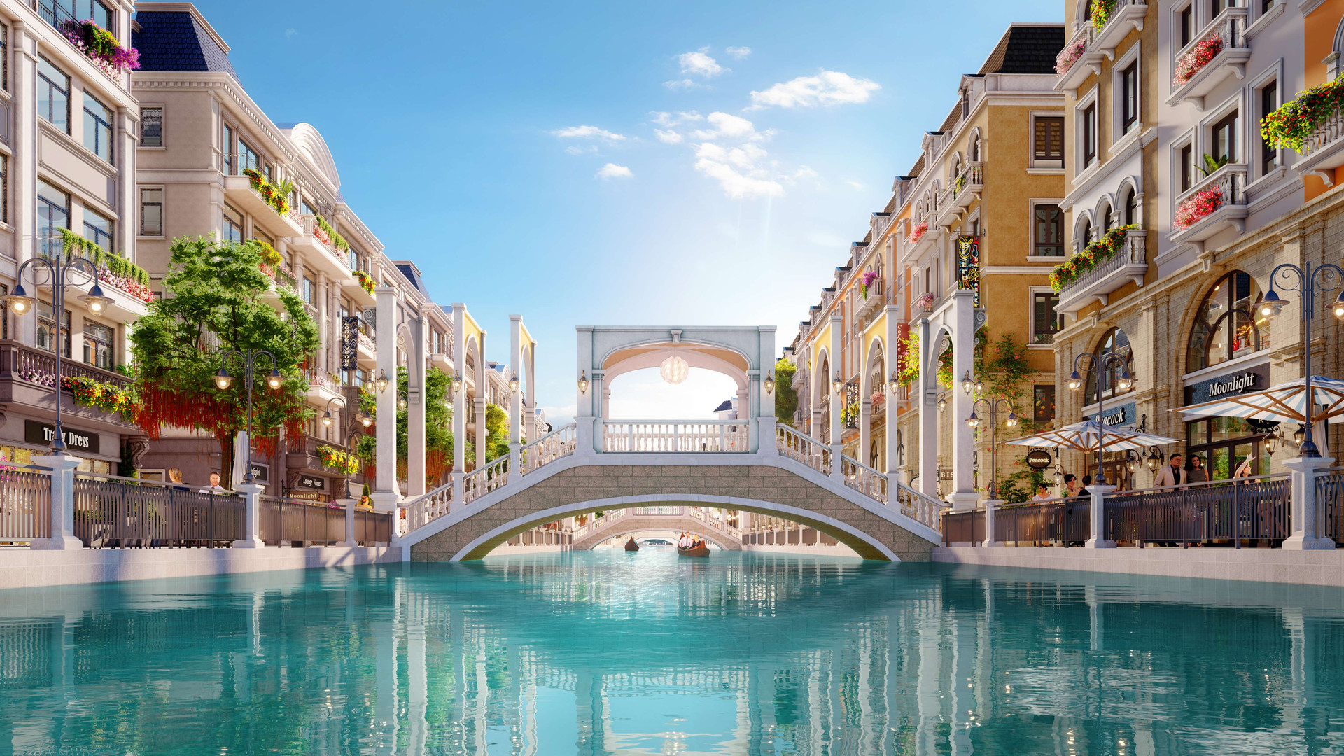 Cầu Venezia được lấy cảm hứng từ thành phố Venice xinh đẹp ở phía Bắc Italy.