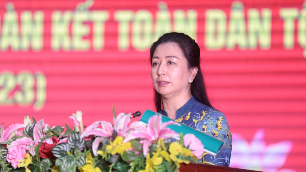 Bà Lê Thị Thu Hồng phát biểu chỉ đạo tại hội nghị.