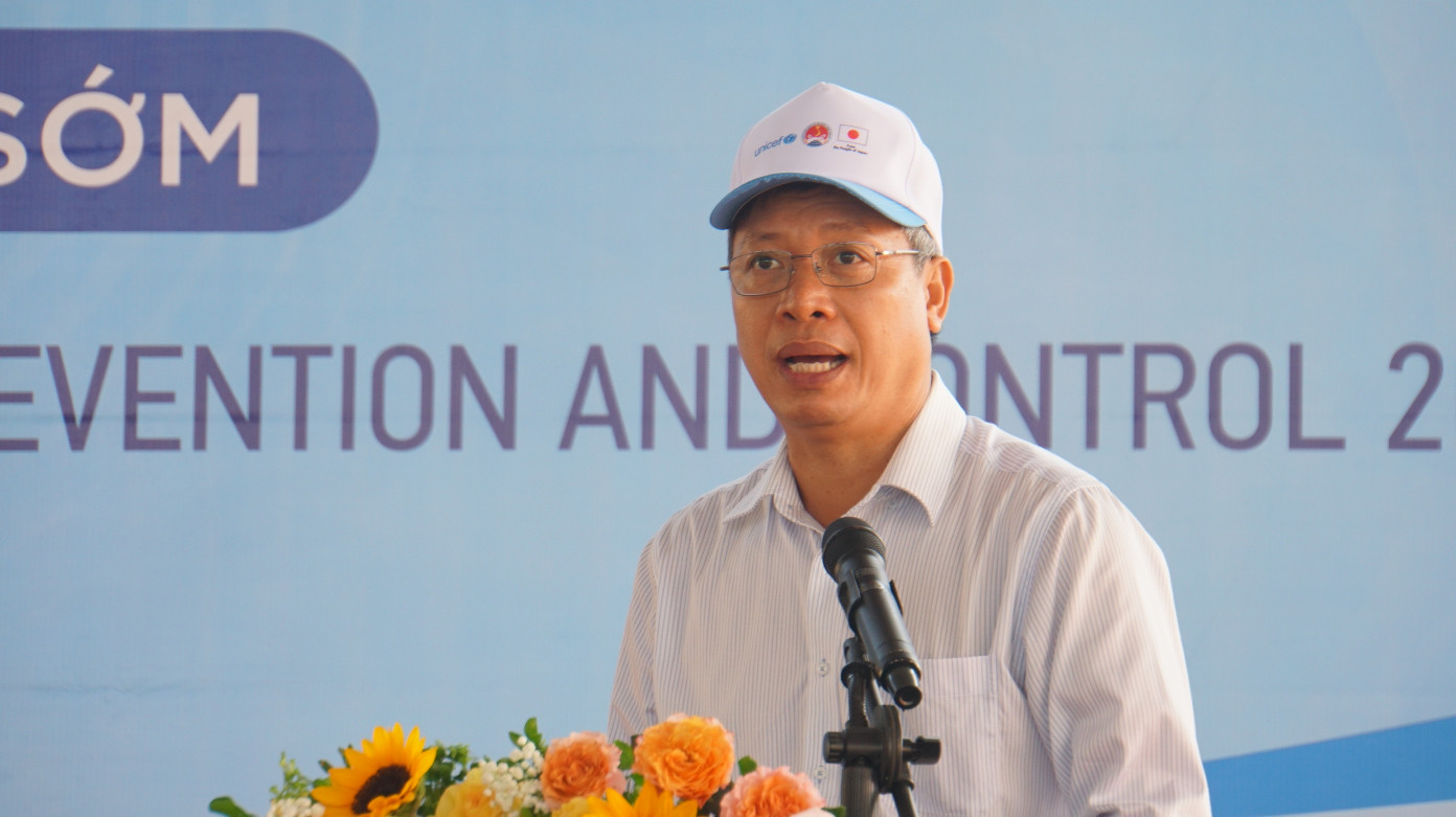 Phó Chủ tịch UBND tỉnh Hồ Quang Bửu bày tỏ cam kết hành động của Quảng Nam về việc nâng cao năng lực phòng, chống thiên tai cho cộng đồng.