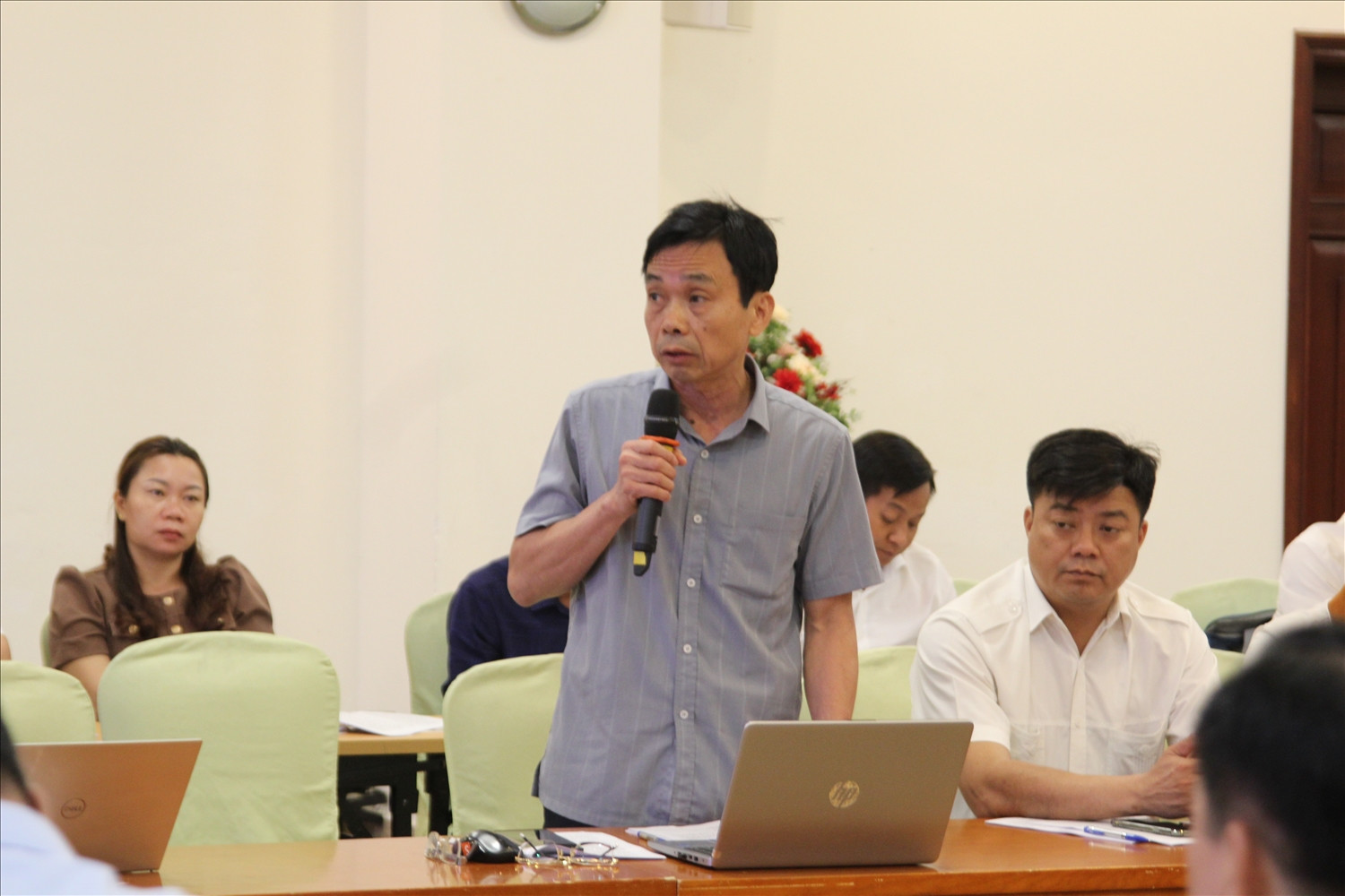 Ông Nguyễn Văn Bảo - Phó Ban Dân tộc tỉnh Lào Cai kiến nghị về những bất cập triển khai Tiểu dự án 1, Dự án 9 tại cơ sở.