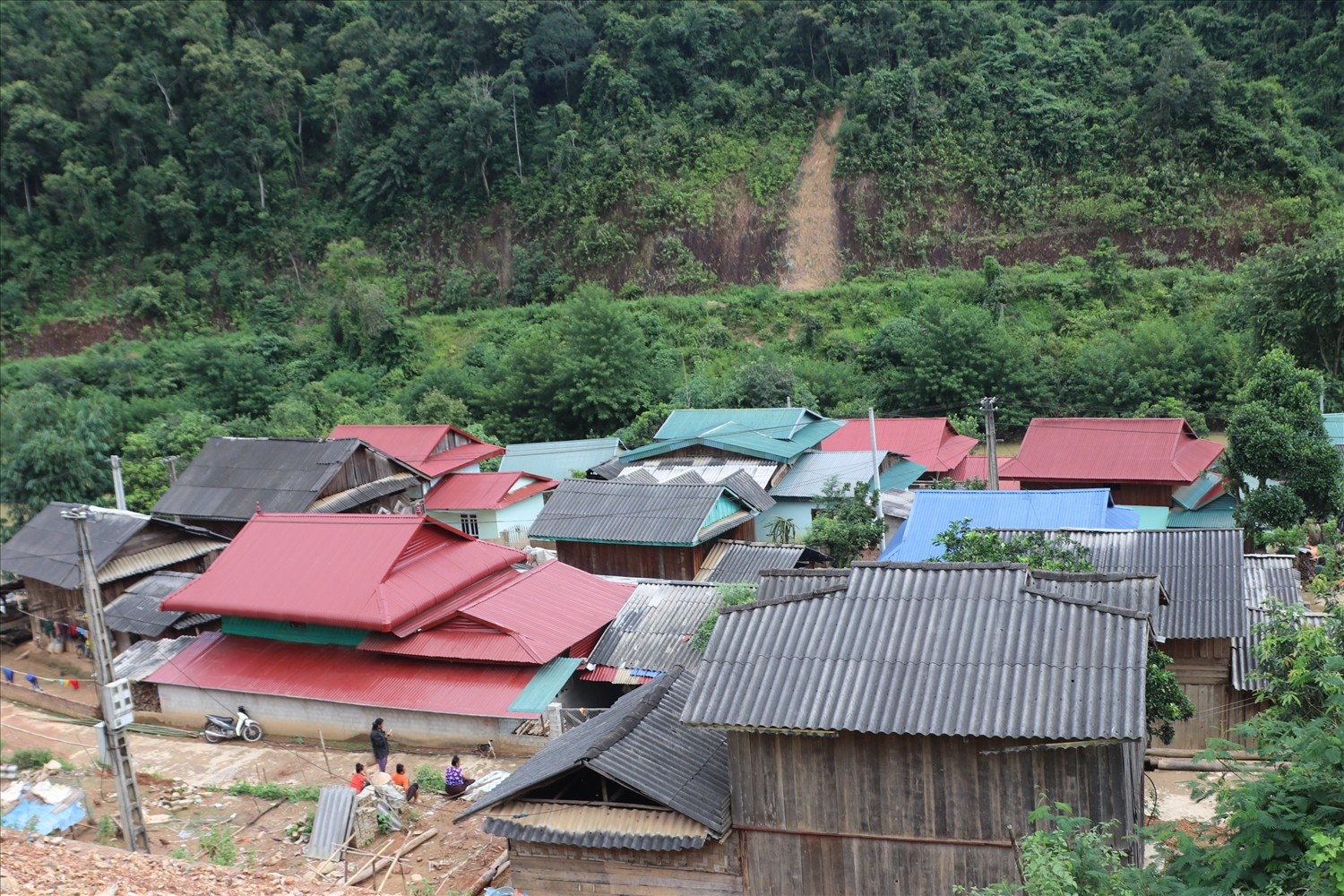 Một góc bản làng của đồng bào Cống ở bản Púng Pon, xã Pa Thơm, huyện Điện Biên, tỉnh Điện Biên.