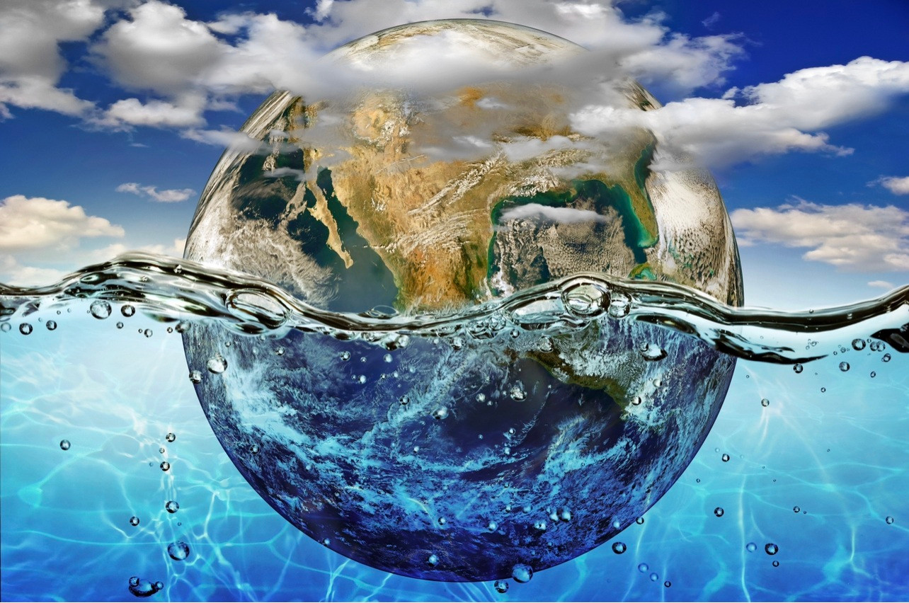 Khoảng 71% bề mặt Trái Đất được bao phủ bởi nước (Ảnh: USGS).