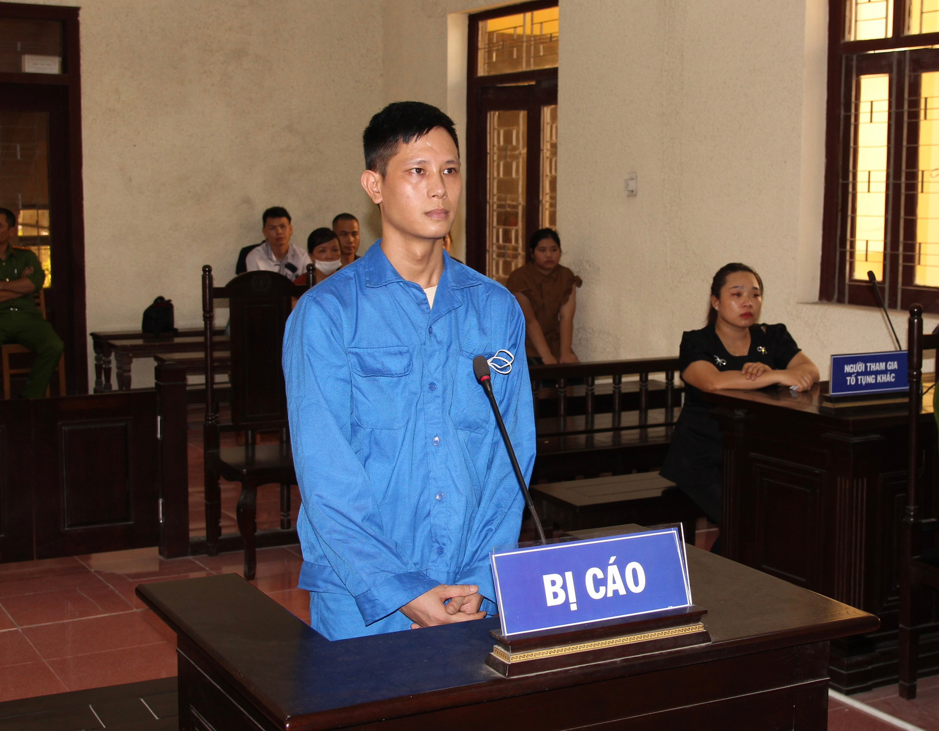 Nguyễn Văn Nam tại phiên tòa sơ thẩm. 