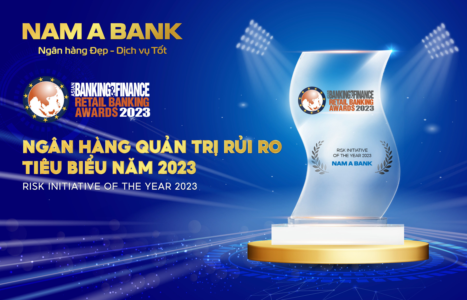 Nam A Bank đạt giải thưởng “Ngân Hàng Quản Trị rủi ro tiêu biểu năm 2023”.