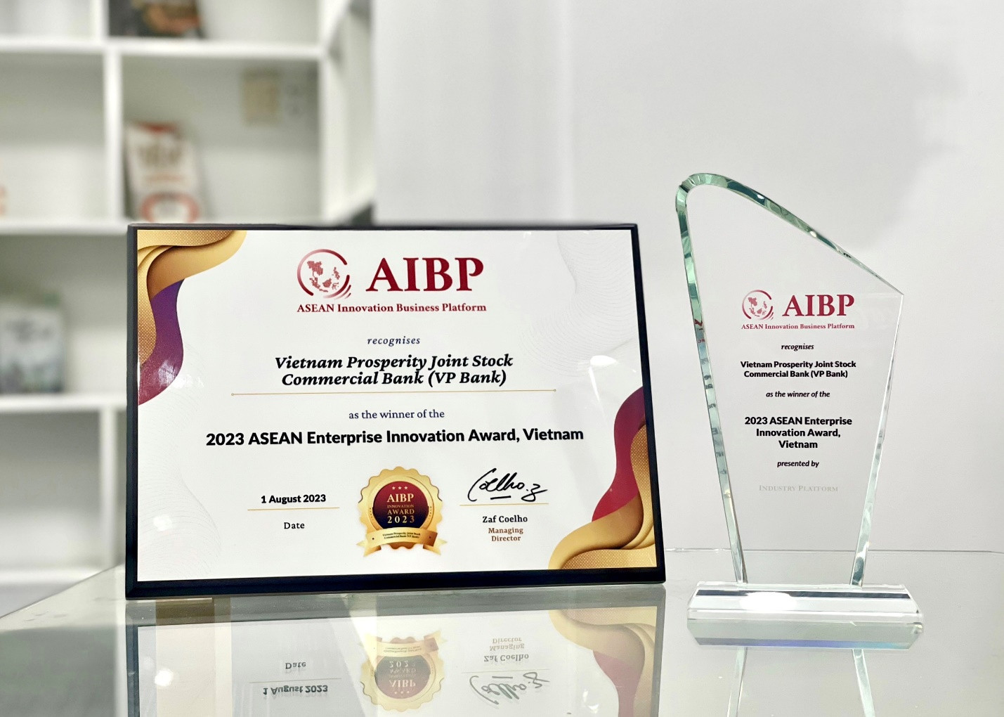 Doanh nghiệp sáng tạo ASEAN 2023 do Diễn đàn Kinh doanh IoT Châu Á ( 2023 AIBP Enterprise Innovation -AIBP) trao tặng.