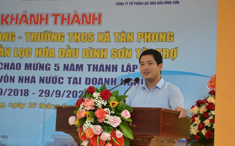 Ông Hà Văn Thắng - Vụ trưởng Vụ Năng lượng Ủy ban Quản lý vốn nhà nước tại doanh nghiệp phát biểu tại Lễ khánh thành.