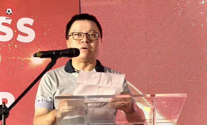 Ông Lê Quốc Minh phát biểu tại lễ bế mạc, trao giải và Gala Press Cup 2023.