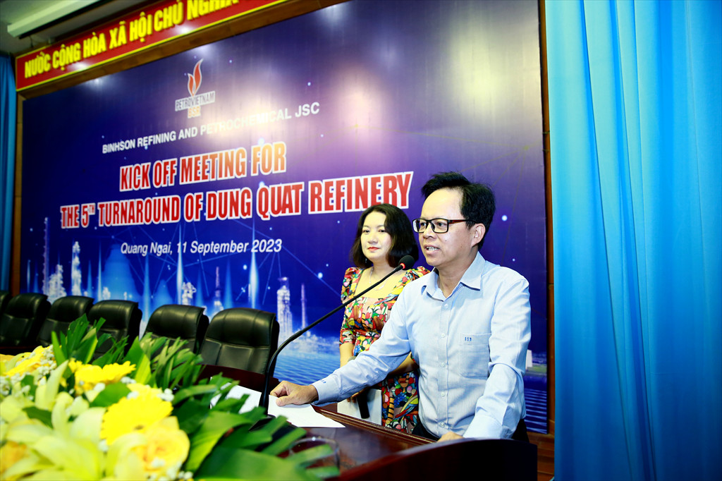 Chủ tịch HĐQT BSR Nguyễn Văn Hội phát biểu tại buổi lễ.