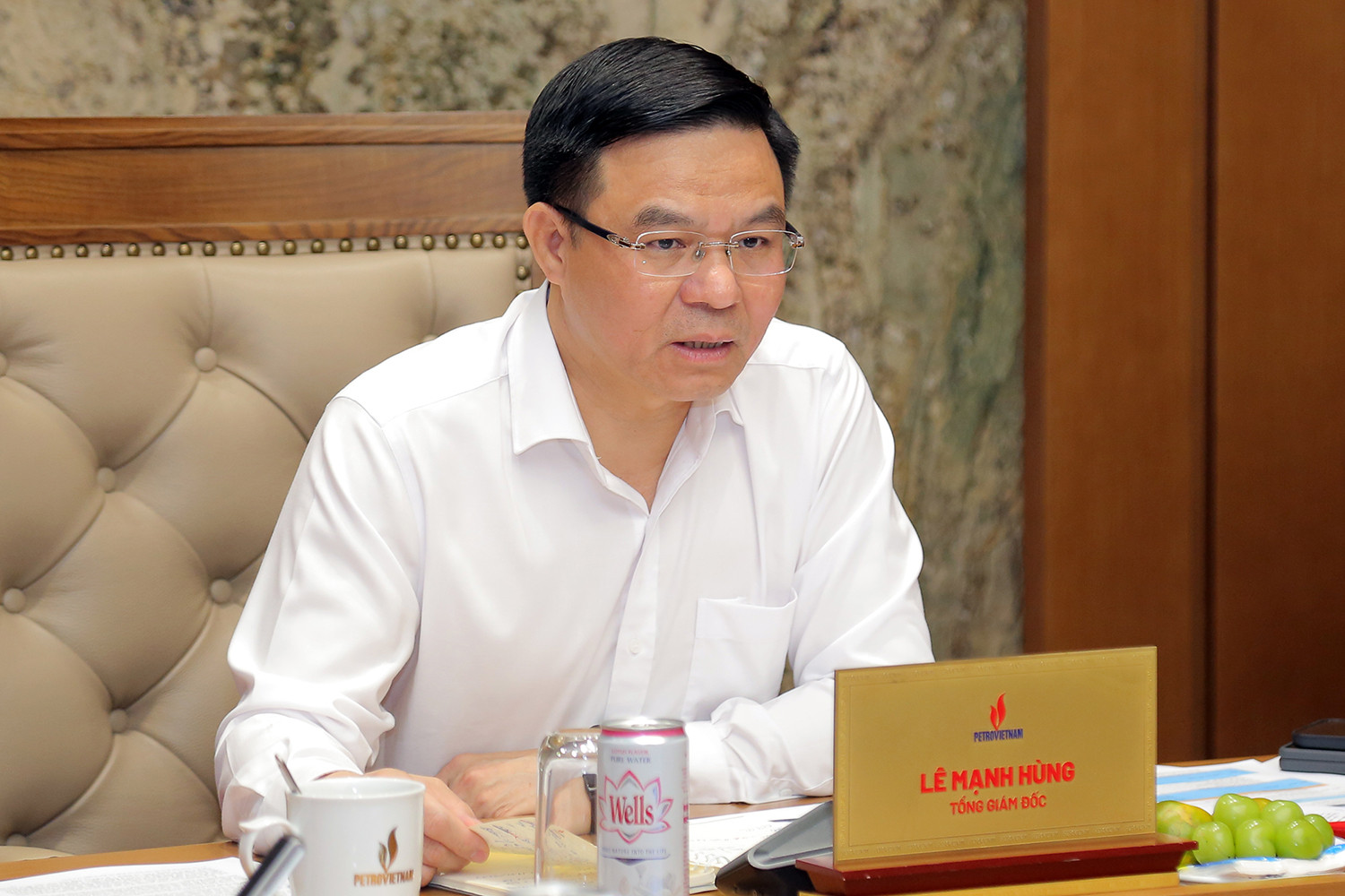 Tổng giám đốc Petrovietnam Lê Mạnh Hùng chủ trì giao ban.