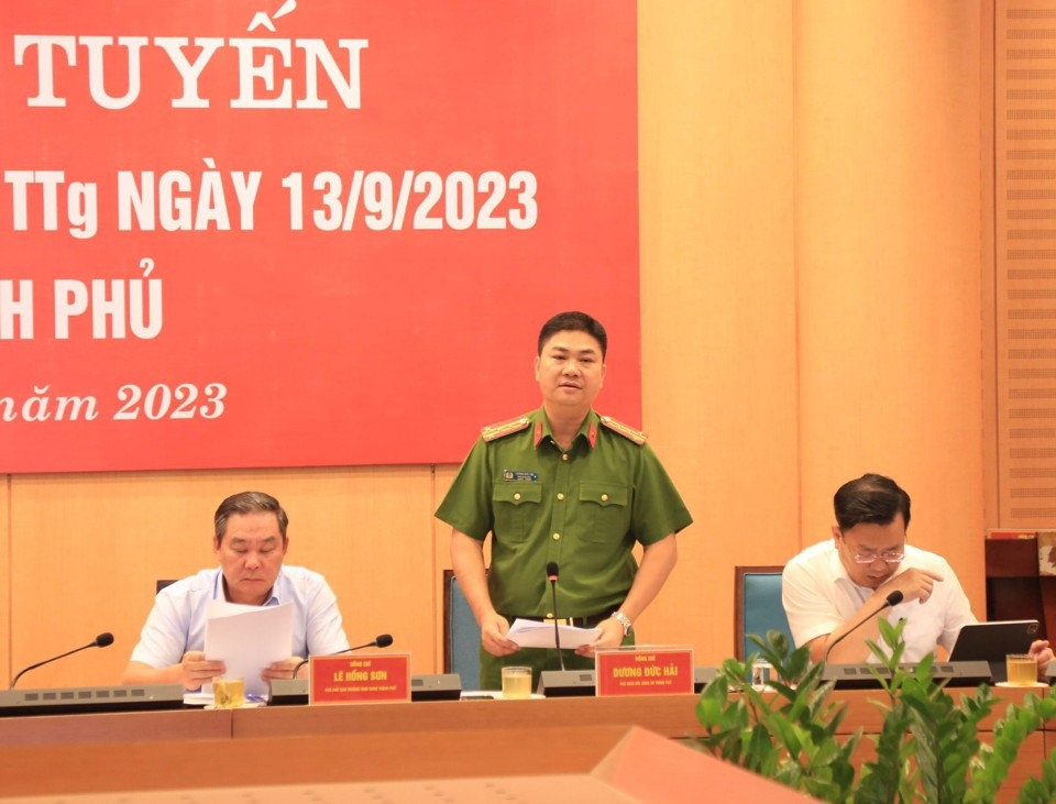 Phó giám đốc Công an Hà Nội khẳng định sẽ xem xét trách nhiệm của lực lượng quản lý trật tự cơ sở sau vụ cháy chung cư mini khiến 56 người tử vong (Ảnh: Thanh Hải).