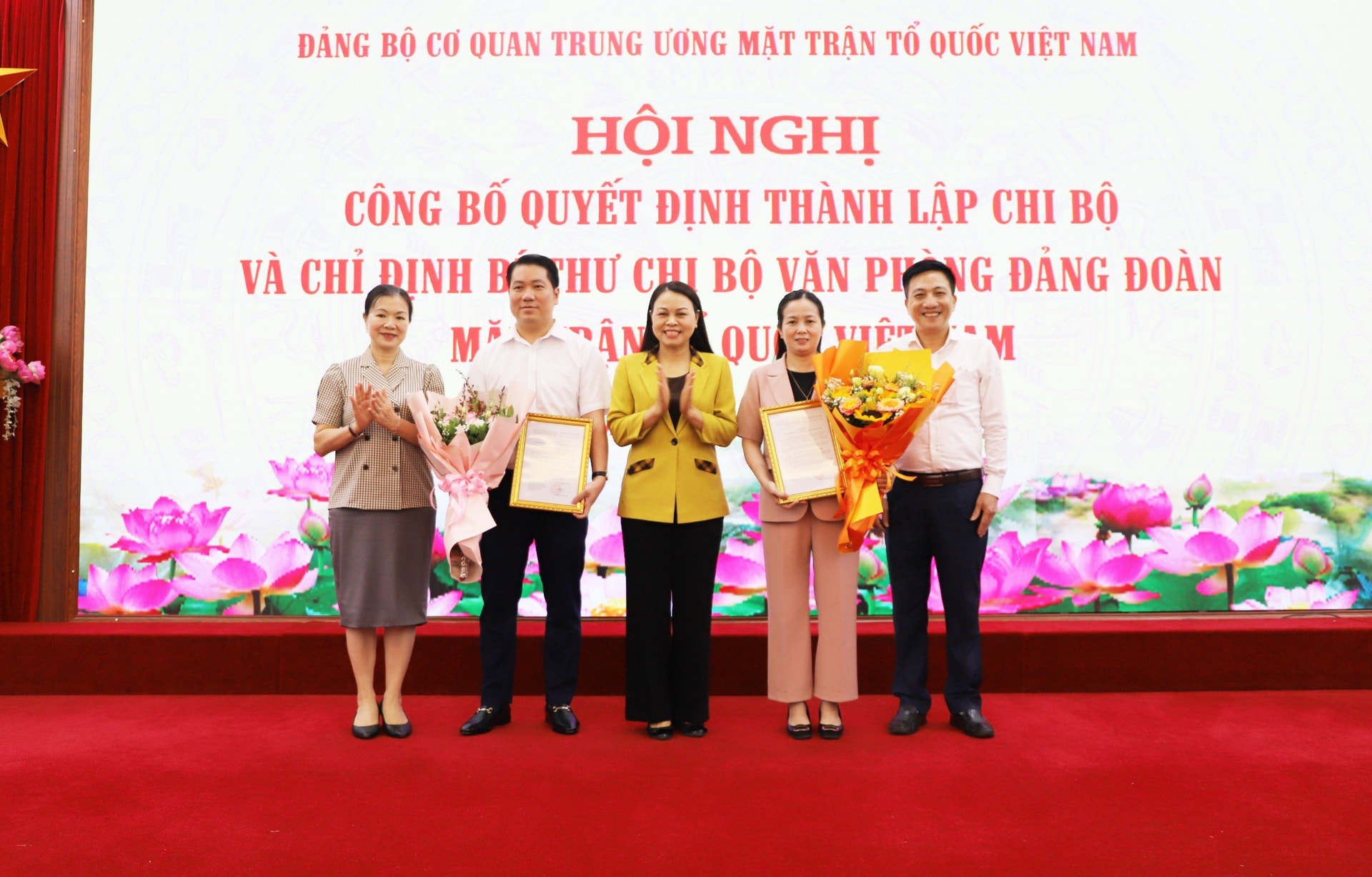 Bà Nông Thị Mai Huyền, Chánh Văn phòng Đảng đoàn MTTQ Việt Nam được chỉ định là Bí thư Chi bộ Văn phòng Đảng đoàn MTTQ Việt Nam.