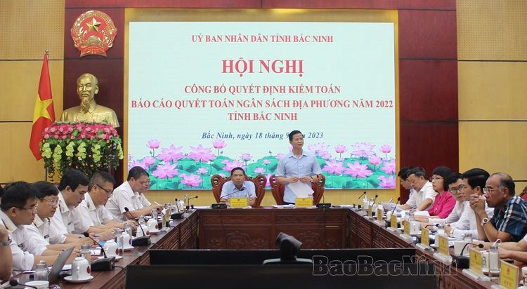 Phó Chủ tịch Thường trực UBND tỉnh Vương Quốc Tuấn kết luận Hội nghị. Ảnh: baokiemtoan.vn