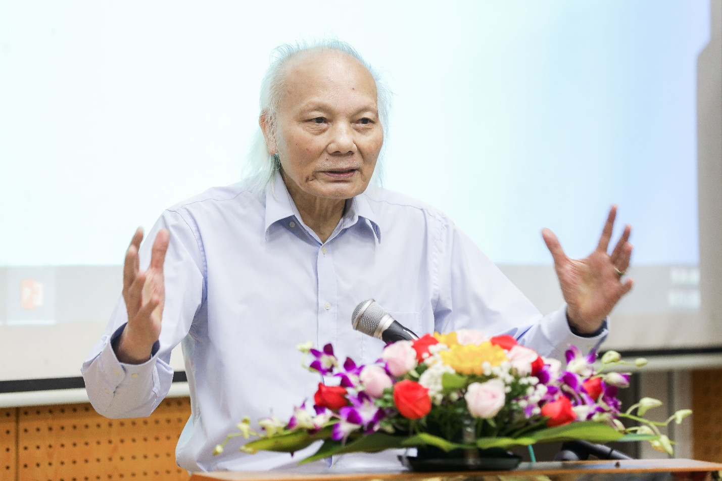 GS.TSKH Nguyễn Mại, Chủ tịch Hiệp hội Doanh nghiệp đầu tư nước ngoài phát biểu tại sự kiện.