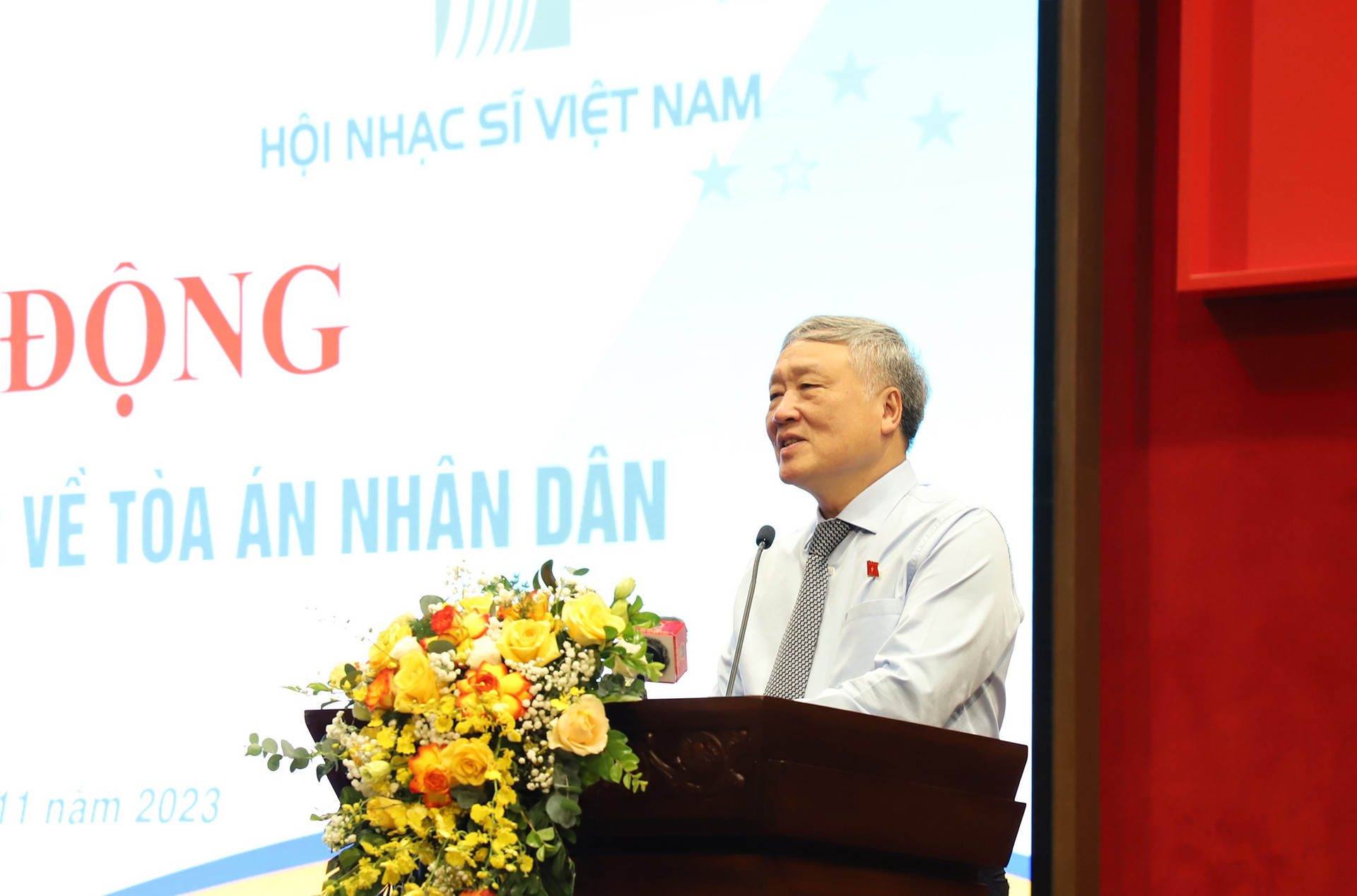 Ông Nguyễn Hòa Bình, Ủy viên Bộ Chính trị, Bí thư Trung ương đảng, Bí thư Ban cán sự đảng, Chánh án TAND