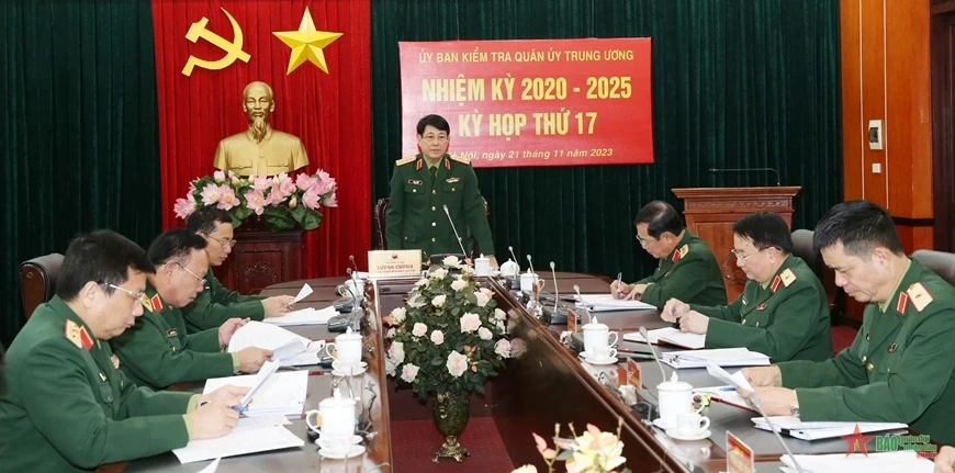 Đại tướng Lương Cường chủ trì Kỳ họp thứ 17. (Nguồn: Quân đội Nhân dân)