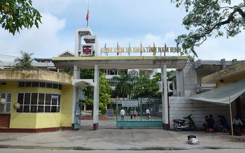 BV Đa khoa tỉnh Nam Định trong nội thành TP Nam Định. 